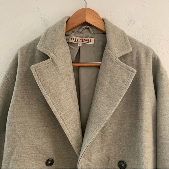 Free People Hanna Slouchy Oversized Double Breasted Coat size XS - Picture 4 of 13
